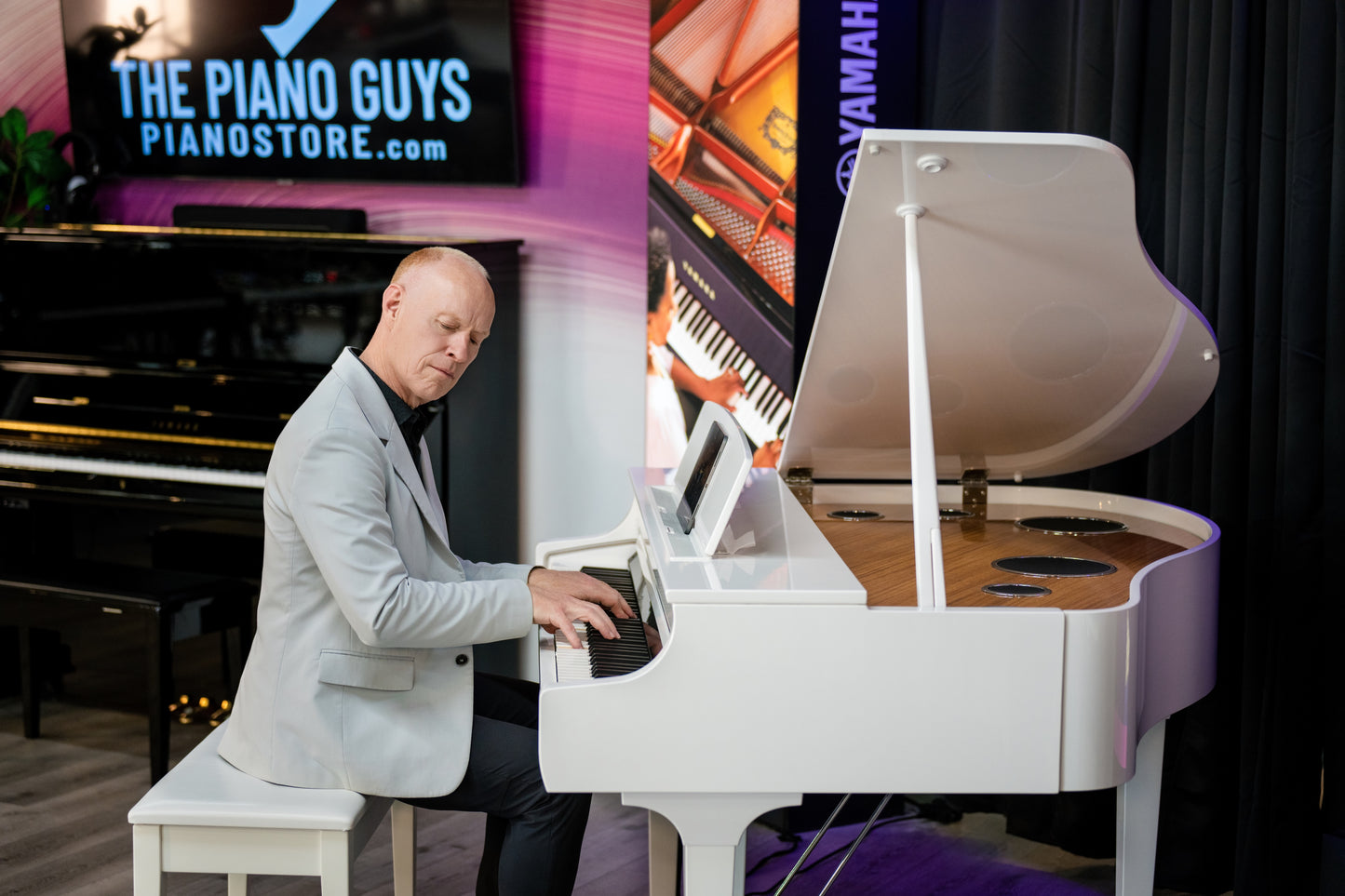CSP295GP - Clavinova tablet-controlled smart digital grand piano with bench