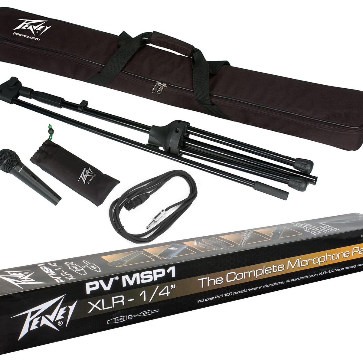 PV-MSP1 Microphone & Stand Package XLR to 1/4"