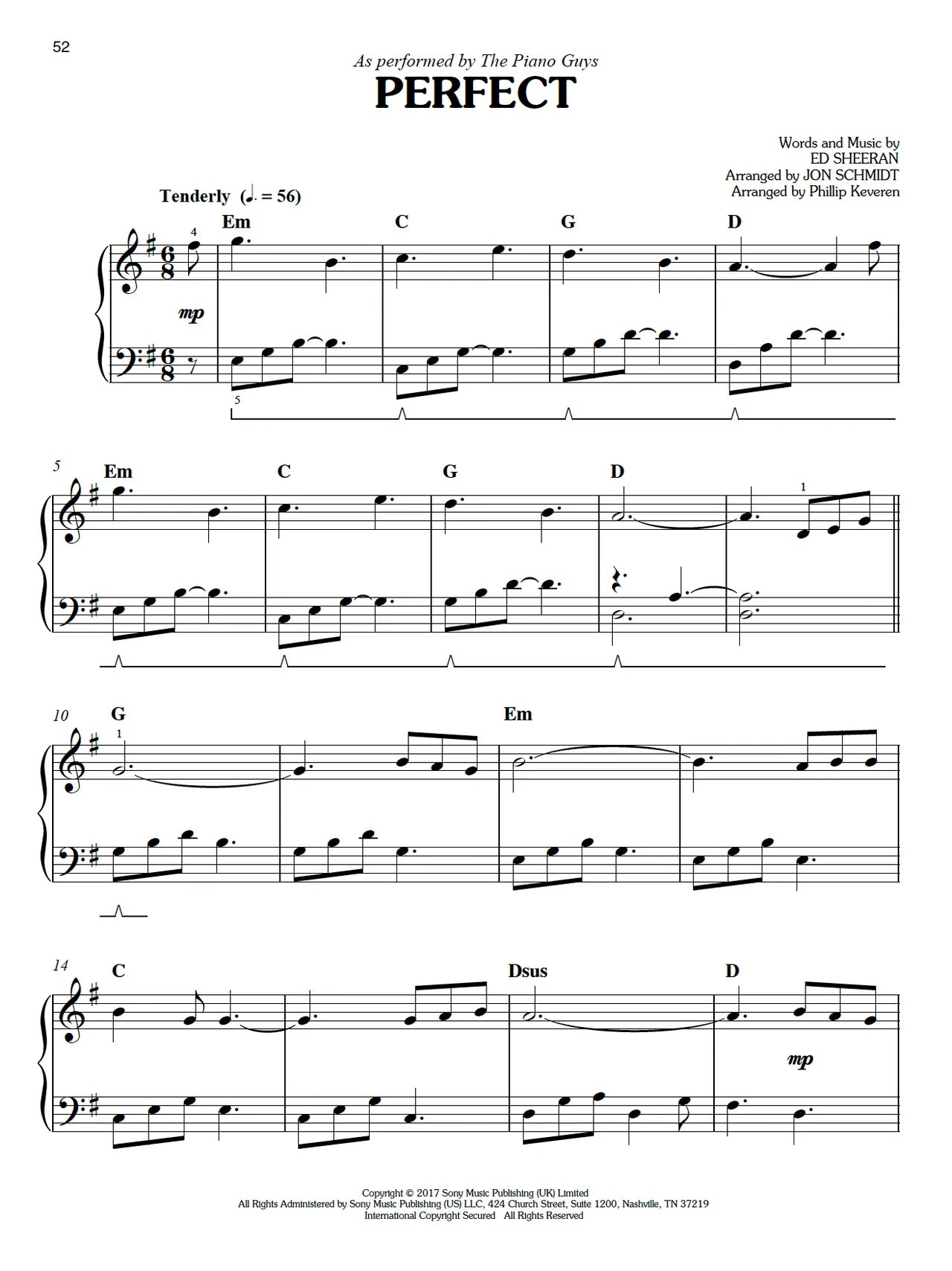 The Piano Guys for Easy Piano
arr. Phillip Keveren